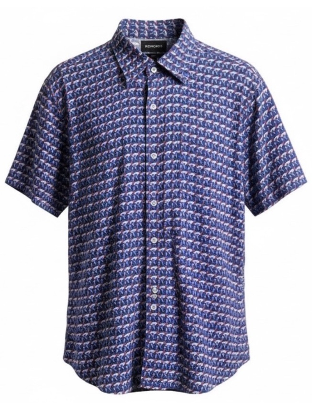 Bonobos Slim Fit XL Flamingo Print Short Sleeve Button Down Pima Cotton Shirt